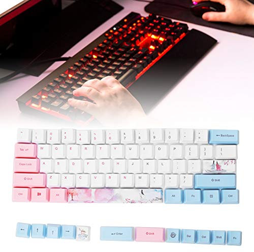 Demeras Anime Keycaps Five-Faced Dyed Anime Style PBT Keycaps Set 73PCs Sublimation Keycaps Mechanical Keyboard Accessory (Three Lives III)