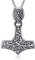 Thors Hammer Halskette Talisman kette Sterling Silber Nordischer Wikinger Keltischer Knoten Original Nordischer Wikinger Vegvisir Mjolnir Amulett Pagan Symbol Schmuck für Damen Teens Männer Unisex
