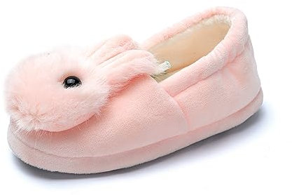 Yeeteepot Pantofole per Bambini Antiscivolo Peluche Scarpe Ciabatte Chiuse da Casa Invernali Caldo delle Pantofole per Ragazzi Ragazze Rosa, EU 20-22 - Etichetta 13/14