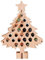 KKPLZZ Christmas Wine Racks, 24 Bottles Standing Wine Rack Wooden Christmas Tree Mini Wine Bottle Holder Display Stand Organizer Christmas Decoration Gifts