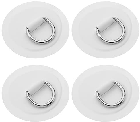 be in your mind D-Ring, Kajak-Zubehör, Paddelbrett, für PVC, Boot, aufblasbar, Kanu, Raft, Dinghy, Kajak, Surfbrett, kein Kleber enthalten, 4 Zoll, Weiß