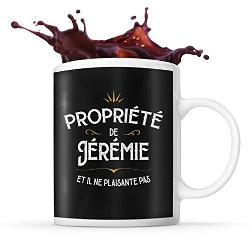 Planetee Tasse Prénom Propriété de Jérémy | Mug Prénom pour homme idéal pour cadeau original et drôle