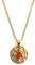 ASTER ALHELÍ - Halskette Damen mit Naturstein Türkis Amethyst Achat Malachit - Goldfarbene Edelstahlkette und Anhänger - Halbedelsteine - Perfektes Geschenk Charme (Achat)