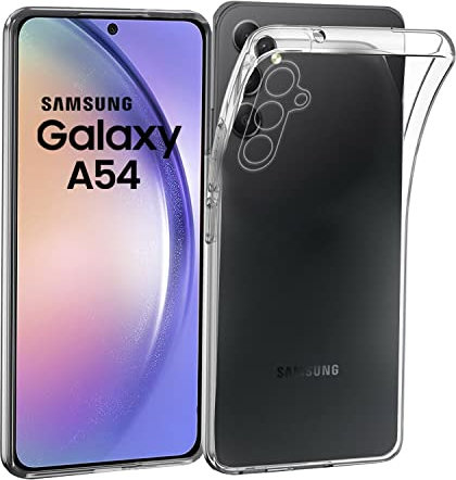 Phone Case For Samsung A54 / Galaxy A54 [Silicone Case] [Slim Gel Case] [TPU Bumper] [Ultra Thin Soft Cover] [Shockproof Protective Back] Samsung Galaxy A54 5G Case (Crystal Clear Transparent)