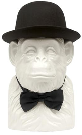 Suck UK | Chimp Head Tidy | Jewellery Organiser & Trinket Tray | Desk Accessories & Home Office Accessories | Key Bowl & Hallway Decor | Desk Accessory for Men | Jewellery Holder & Glasses Holder