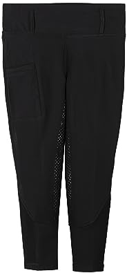 Kids Riding Tights Boys Girls Junior Jodhpurs Equestrian Breeches (as8, Age, 7_Years, 8_Years, Regular, Black)