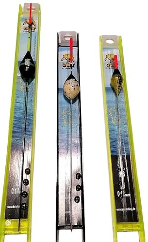 Fertigangel Set von Behr zum stippen Angeln komplett vormontiert 3 Verschiedene Größen und Formen + gratis Petri Heil! Aufkleber (Set 4)