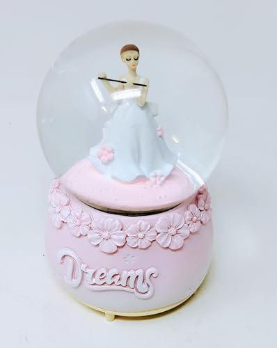 Musical Dreams JR23049 Schneekugel mit Musik, 100 mm, zum Aufziehen, für den Innenbereich, Tanzen, Dekoration JR23049 (Design A)