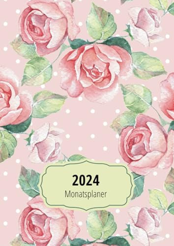 2024 Monatsplaner: Eleganter Vintage Buchkalender mit Monatsübersicht | Jan. 2024 – Dez. 2024 | Perfekte Größe – A4 | Bleiben Sie organisiert und produktiv im Jahr 2024!