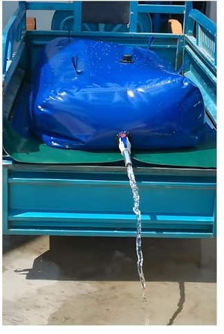 Contenedor de Agua Bolsa Tanque Vejiga Cisterna de agua para jardines, tanques de vejiga de agua de gran capacidad 100L 500L 1000L 6000L, contenedor de almacenamiento de agua plegable bolsa suave resi