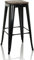 hjh OFFICE Barhocker drehbar VANTAGGIO HIGH WS Hocker im Industry-Design stapelbar, Holz-Sitzfläche 360° drehbar, Schwarz