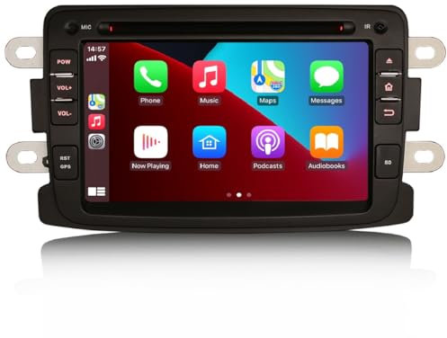 GONFEN Acht-Kern 4GB+64GB Android 13 DAB+ Autoradio Für Renault Dacia Logan Symbol Captur Dokker Lodgy Duster Sandero mit GPS Navigation Wireless CarPlay Android AUTO WiFi CANBus Bluetooth DVD USB RDS