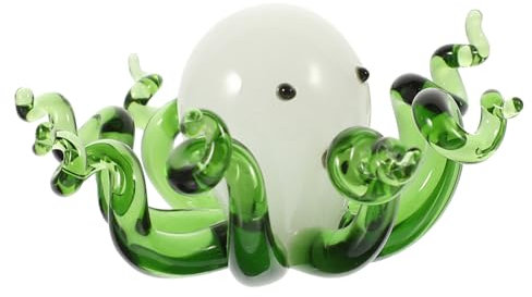 PRETYZOOM Oktopus Ornament Glas Tierfigur Tischdekoration Outdoor Oktopus Dekoration Oktopus Figur Kleiner Glas Oktopus Glastier Dekoration Tischdekoration Fisch Party Dekoration