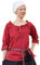 Battle-Merchant Mittelalter Bluse Birga | LARP Bluse aus Baumwolle mit 3/4 Arm | Mittelalter Kleidung für Damen (Rot/3XL)