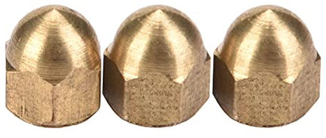 Sonew Messing-Hutmutter, Hutmutter, Hutmutter, Hutmutter, Messing-Sechskantmutter, Sechskantmuttern-Set, Fahrzeugbefestigungen, Möbelbefestigungen (M4 (20 Stück))