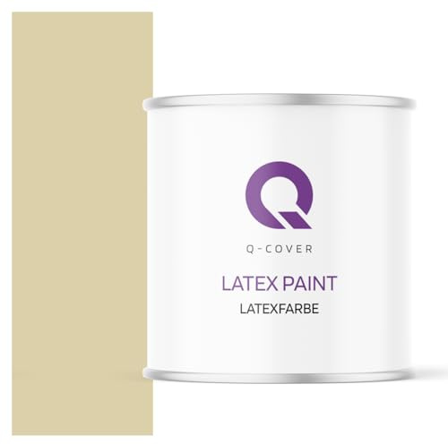Q-COVER Latexfarbe 2L Pistaziengrün – Matte Innenfarbe für Wand & Decke, Klasse 3, Hohe Deckkraft, Scheuerfest