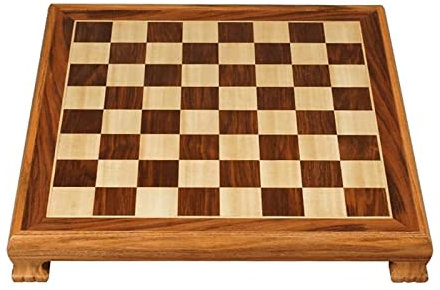 MCLIUJIA Schachbrett Schach 19 Zoll Massivholz Schachbrett ， Schachtisch Turnier Schachbrett Tisch ， Ohne Schachfiguren Schachspiel Set