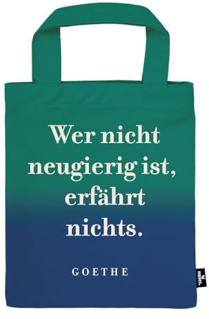 moses. libri_x Büchertasche Goethe | Kleine Tragetasche aus 100% Baumwolle | 275. Geburtstag Johann Wolfgang von Goethe | Geschenkidee für Schriftsteller | Literatur und Buch Fans