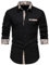 Suwangi Camisas para Hombre Manga Larga Formal Camisas Sin Planchado Elegante Botones Camisas con Bolsillo