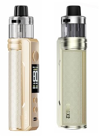 VOOPOO Drag X2 Pod System,5 ml PnP Cartridge,80 W 18650 Battery(Nicht im Lieferumfang enthalten),Nicotine-Free Product (Champagne Golden)