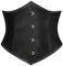 SCARLET DARKNESS Damen Gothic Wiking Corset Top Lace Up mit Fishbone Breiter Taillengürtel Schwarz 36