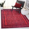 NETLINE HOME Teppich Wohnzimmer - Waschbarer - Teppich Rutsch Stop - rutschfeste Teppiche Aus Baumwolle Gewebt - Vintage Boho Teppich Für, Schlafzimmer Küche Flur Und Salon (WEINROT, 80X150)