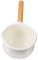 UTHCLO Lattiera smaltata padella piccola casseruola con coperchio teiera pentole pentolino latte antiaderente padella antiaderente pan pentola con manico padella di zuppa Di legno bianca