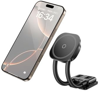 Baseus C03s Handyhalterung Auto Magnet, Magnetische Magsafe Handy Halterung Auto mit 2 Flexiblen Armen, Universeller Autotelefonhalter 20N Kompatibel mit iPhone Samsung