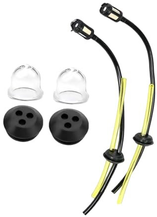6X Fuel Lines Hoses Spare Parts Replacement with 2 Primer Bulbs Petrol Filter Kit for Hedge Trimmer Garden Machine