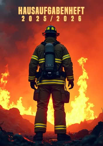 Hausaufgabenheft 2025/2026 Feuerwehr mit Datum für Jungen & teenager: Dein Schülerkalender für Grundschule und Gymnasium, Schulplaner für schüler, Hausaufgabenplaner DIN A5
