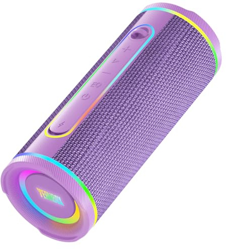 YEAHBOX X-Boom Go Portable Bluetooth Speaker, 40W Max HiFi Sound, Deep Bass with Dome Tweeter & Racetrack Driver, Bluetooth 5.4, TWS Stereo Pairing, IP67 Waterproof, RGB Lights, AUX & Micro SD | 40W Hi-Fi sound with dome tweeter, track bass driver, IP67 waterproofing, RGB lights and TWS pairing.