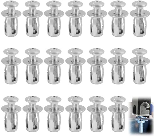 20 Stück Hohlraum Metallanker M6 x 25, Jack Nuts Petal Nuts Expansion Nut, Set aus verzinktem Stahl, Hohlraumdübel Dünne Befestigungen, Korrosionsbeständig für Verschiedene Anwendungen (M6 x 25)