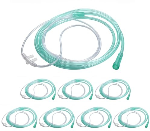 Nasal Cannula 8 Pack Oxygen Tubing Resistant Oxygen Tubes 2m Oxygen Supply Tube for Home and Portable Oxygen Concentrators