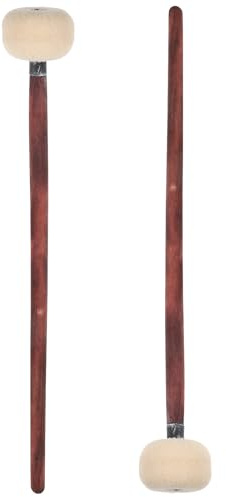 ibasenice 2pcs Mailloches Batterie en Bois Tête en Feutre, Design Classique Élégant, Prise en Main Douce, Baguettes de Percussion Multifonction pour Tambour et Marimba