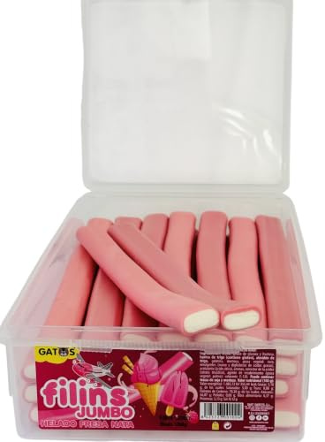 GELES DULCES REGALIZ JUMBO FILINS FRESA NATA HELADO ROSA | El único Gel Dulce de España de color Rosa