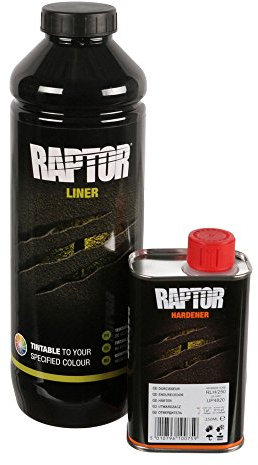 U-POL RAPTOR einfärbbar/tönbar/farblos Fahrzeug Pick Up Transportflächen Beschichtung inkl. Härter (948ml | einfärbbar)