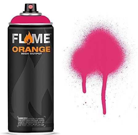 Molotow Flame Orange Spray Paint - Matt Acrylic 400ml Can Telemagenta FO-402