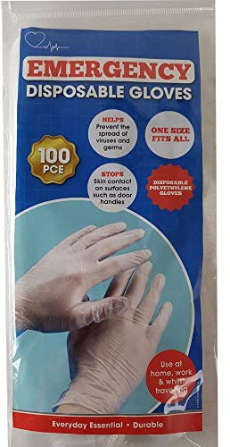 PMS PACK OF 120 DISPOSABLE HYGIENE GLOVES IN PTD RESEALABLE