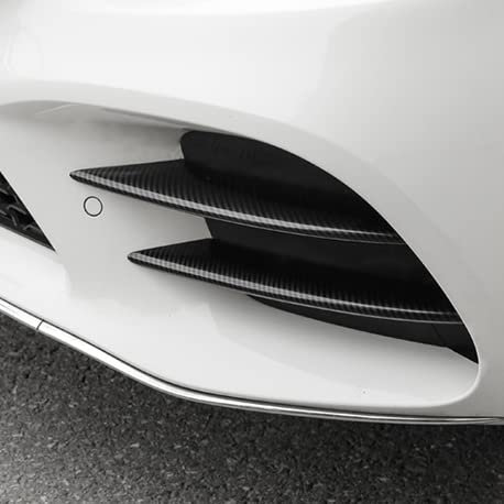 HIGH FLYING für C Klasse W205 S205 2019 2020 (nur für AMG Line, nur für bj 2019 2020) Nebelscheinwerfer Dekor ABS 4 Stück (Kohlefaserfarbe)