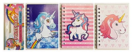 Homestreet® Lot de 3 carnets de notes à spirales avec images licornes magiques d'un bon rapport qualité/prix