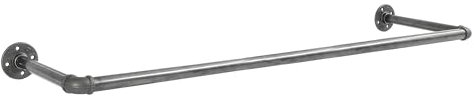 Natural Goods Berlin Kleider-Stange Pipe GARD Wall | Einfache Wand-Montage | Garderoben-Stange im Industrial Design | Kleider-Stangen aus Metall | DIY-Garderobe Temperguss | T30cm * B110cm