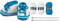 CRELANDO Babyschuh-Strickset (Blau)