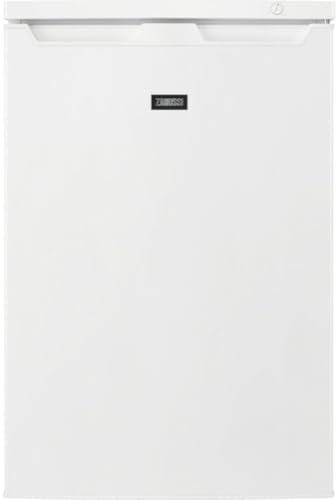 Zanussi ZYAN8EW0 Congelador Vertical mini, Libre instalación, 84,5 cm, Capacidad 85 Litros, Control mecánico, Congelación rápida, 3 Cajones, Puerta Reversible, Blanco