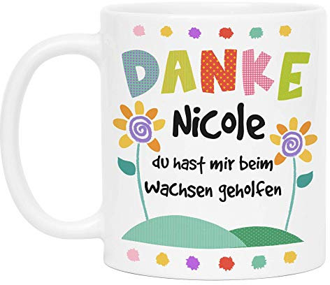Kindergarten Abschiedsgeschenk Tasse Personalisiert mit Erzieherin Kita Abschied Dankeschön Erzieher-Tasse