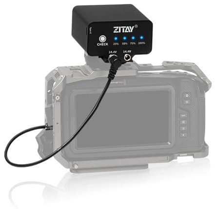ZITAY 95WH Externer Kamera-Akku, kompatibel mit Blackmagic Pocket Cinema Camera BMPCC 4K 4KPro 6K 6KPro NP-F570, 4-5 Stunden