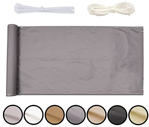 MEEYI Sichtschutz Balkon Sichtschutz 120x350cm Seitenmarkise Schattentuch Camping Stoff Picknickmatte Balcony Cover Sichtschutz Garten Balcony Privacy Screen Sichtschutz FüR Terrasse