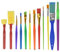 Children's Paint Brushes,12 Pieces Kids Art Paint Brush Sponge Paint Brushes, Childrens Artist Paint Brushes Set for Watercolor, Oil, Acrylic, Face Painting