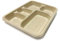 DISPOSABLE GREEN® | Bagasse Compartment Plates| Super Strong | Unbleached Sugarcane Bagasse | Home COMPOSTABLE, Biodegradable, ECO Friendly (25, 5 Compartment Plate)