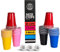 BeerBaller® Mix Cups - 5 Farben - 55 Beer Pong Becher - 3 Bier Pong Bälle | 473ml - 16oz Partybecher | spülmaschinenfest & wiederverwendbar | Bierpong Becher Set | Original American Red Cups