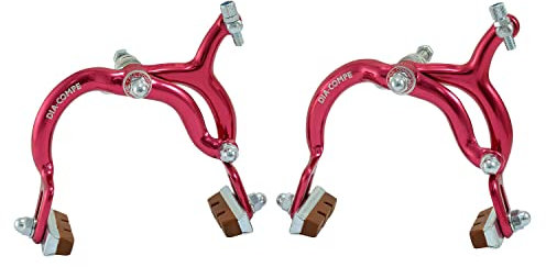 Dia Compe MX890 Side Pull Caliper Brake Set (F+R) for Old School BMX, Red, DP2512-FR